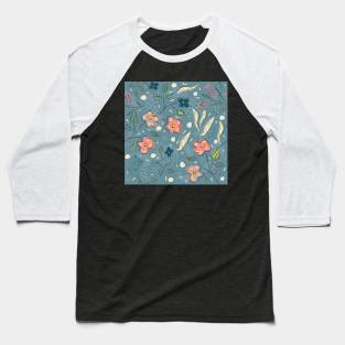 Floral Pattern Baseball T-Shirt